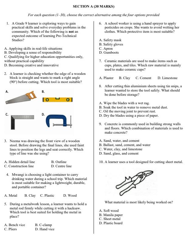 Preview page Grade-9-Pre--Technical-Studies-Term-3-Opener-Exam-2026_6531_1.jpg
