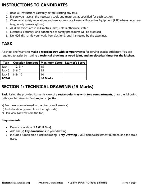 Preview page Grade-9-Pre-Technical-Studies-Paper-2-Mid-Term-3-Exam-2025_4699_1.jpg