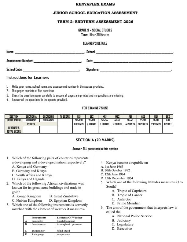 Preview page Grade-9-Social-Studies-End-Term-2-Exam-2026_6127_0.jpg