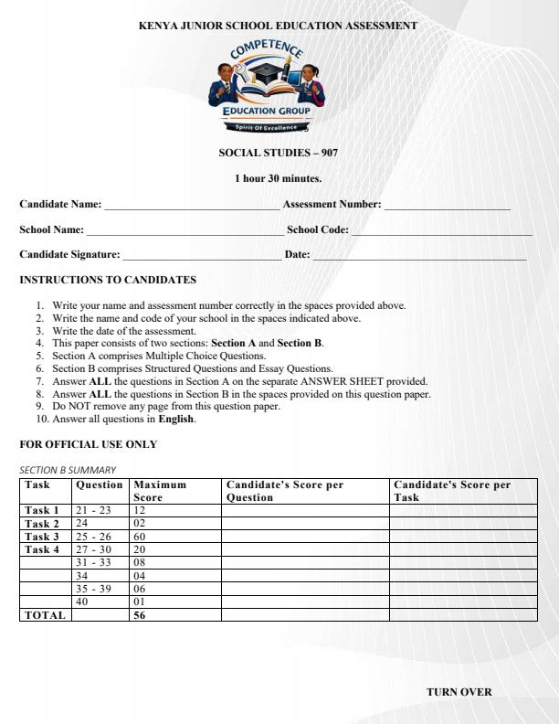 Preview page Grade-9-Social-Studies-KJSEA-Prediction-Exam-2026_6400_0.jpg