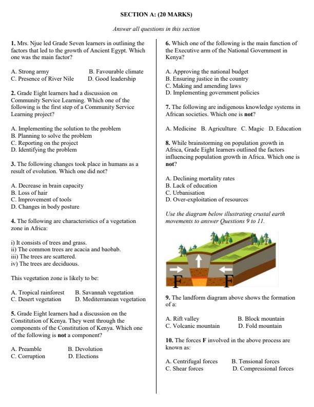 Preview page Grade-9-Social-Studies-KJSEA-Prediction-Exam-2026_6400_1.jpg