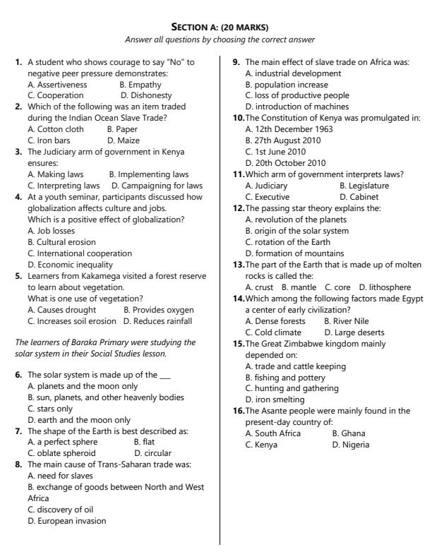 Preview page Grade-9-Social-Studies-Opener-Exam-Term-1-2026_5013_1.jpg