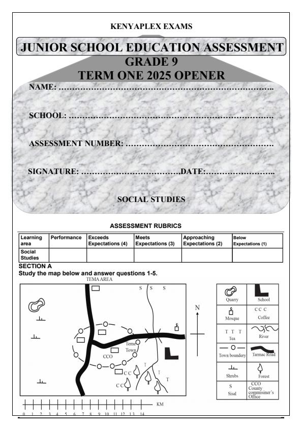 Preview page Grade-9-Social-Studies-Term-1-Opener-Exam-2025_3483_0.jpg