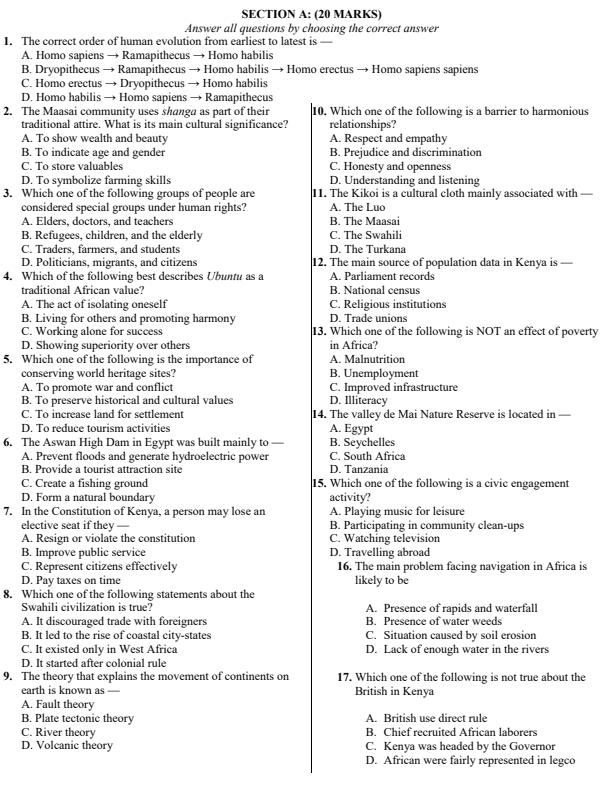 Preview page Grade-9-Social-Studies-Term-3-Opener-Exam-2026_6532_1.jpg