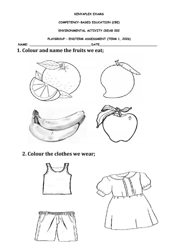 Preview page Grade-Playgroup-Environmental-Activities-End-Term-1-Exam-2026_5340_0.jpg