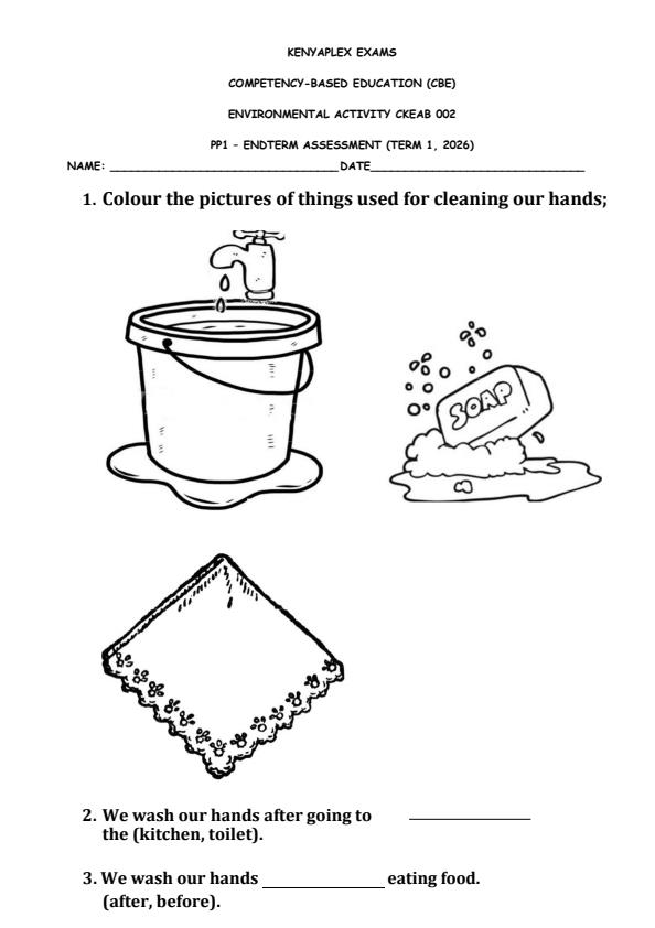 Preview page Grade-Pre--Primary-1-Environmental-Activity-End-Term-1-Exam-2026_5328_0.jpg