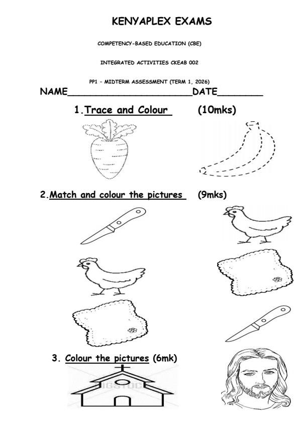 Preview page Grade-Pre-Primary-1-Integrated-Activities-Mid-Term-1-Exam-2026_5316_0.jpg