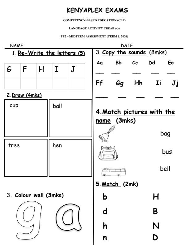 Preview page Grade-Pre-Primary-2-Language-Activity-Mid-Term-1-Exam-2026_5312_0.jpg