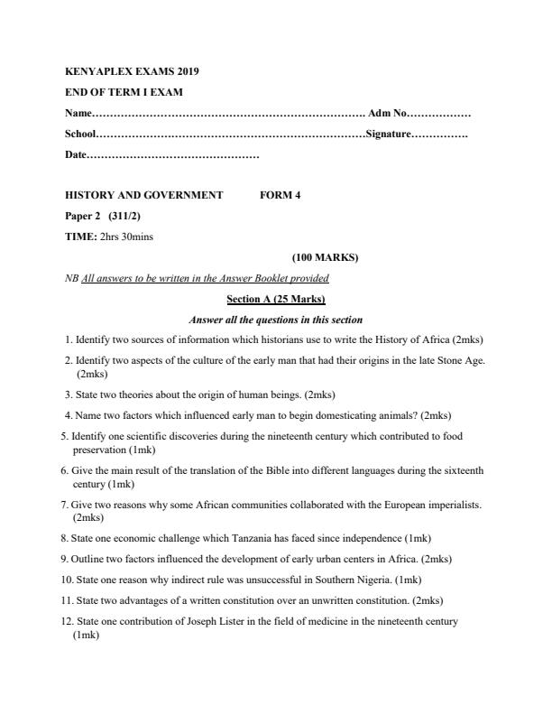 Preview page History-Form-4-End-of-Term-1-Paper-2-Examination-2019_85_0.jpg