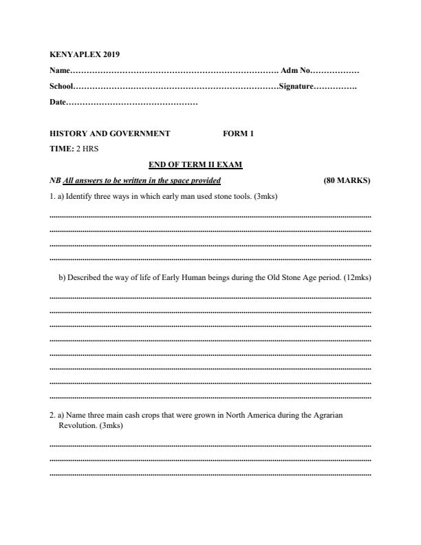 Preview page History-and-Government-Form-1-End-Term-2-Exam-2019_239_0.jpg