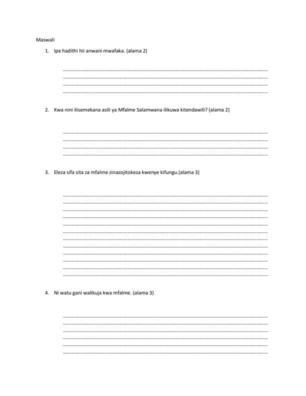 Preview page Kiswahili-Form-1-End-of-Term-2-Examination-2019_249_2.jpg