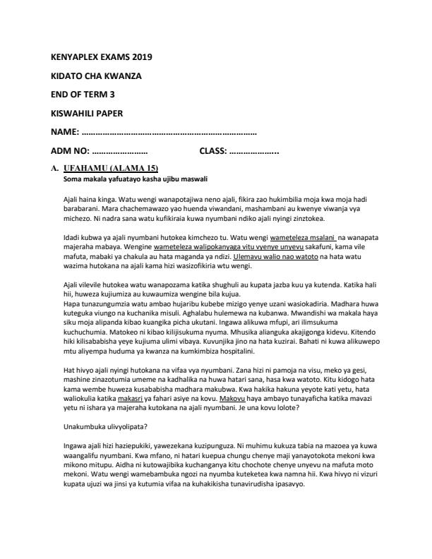 Preview page Kiswahili-Form-1-End-of-Term-3-Examination-2019_403_0.jpg