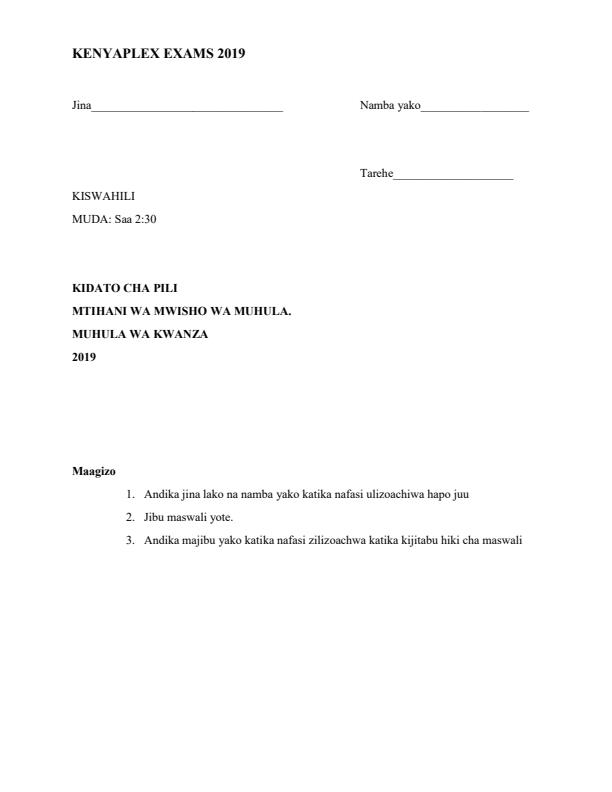 Preview page Kiswahili-Form-2-End-of-Term-1-Paper-Examination-2019_103_0.jpg
