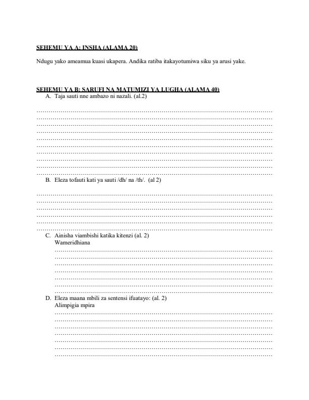 Preview page Kiswahili-Form-2-Term-3-Opener-Examination-2019_305_1.jpg