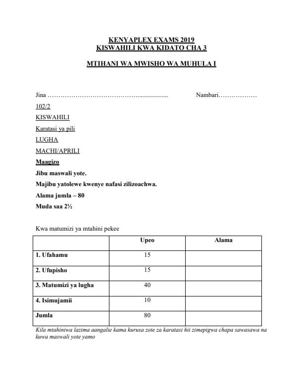 Preview page Kiswahili-Form-3-End-of-Term-1-Paper-2-Examination-2019_74_0.jpg