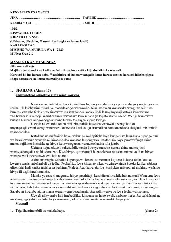 Preview page Kiswahili-Paper-2-Form-4-End-of-Term-1-Examination-2020_605_0.jpg