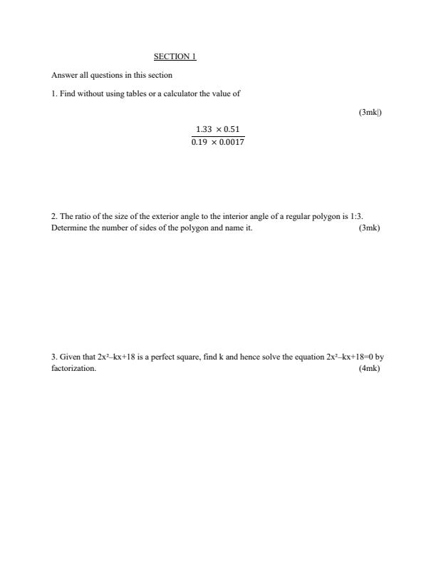 Preview page Mathematics-Form-3-End-of-Term-1-Paper-1-Examination_75_1.jpg