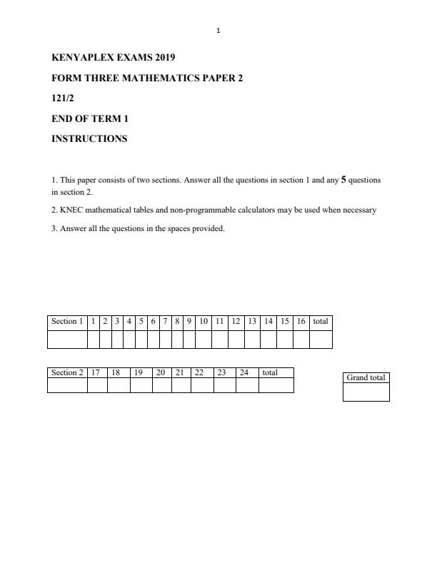 Preview page Mathematics-Form-3-End-of-Term-1-Paper-2-Examination-2019_76_0.jpg