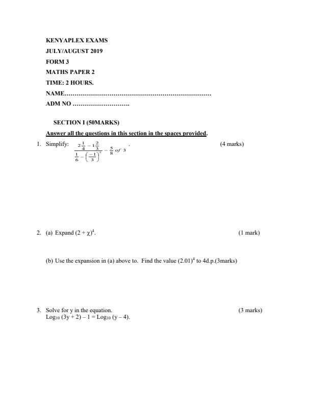 Preview page Mathematics-Form-3-Paper-2-Mock-Exam-Term-2-2019_212_0.jpg