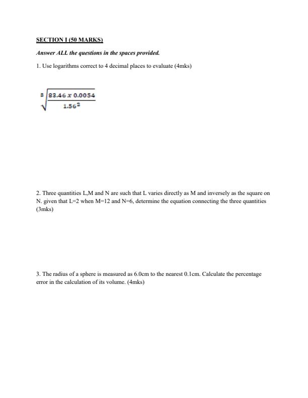 Preview page Mathematics-Paper-2-Form-4-End-of-Term-1-Examination-2020_625_1.jpg