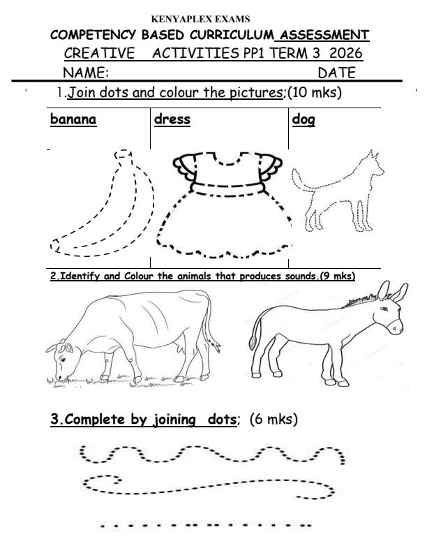 Preview page PP1-Creative-Activities-September-Assessment-Examination-2026_6678_0.jpg
