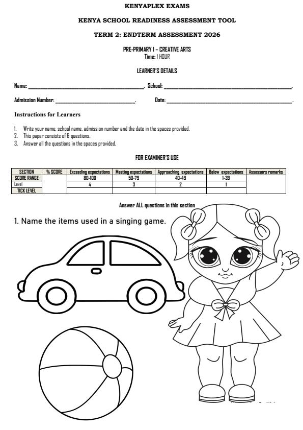 Preview page PP1-Creative-Arts-End-Term-2-Exam-2026_5998_0.jpg