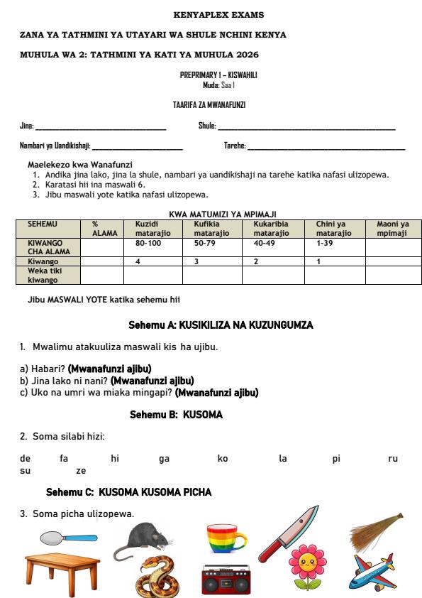 Preview page PP1-Kiswahili-Mid-Term-2-Exam-2026_5778_0.jpg