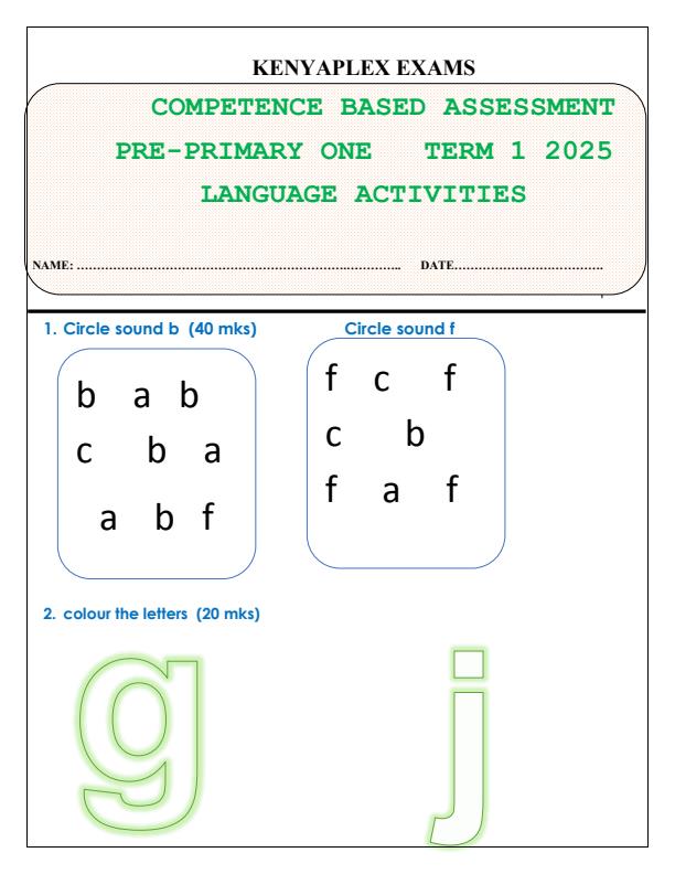 Preview page PP1-Language-Activities-Term-1-Opener-Exam-2025_3439_0.jpg