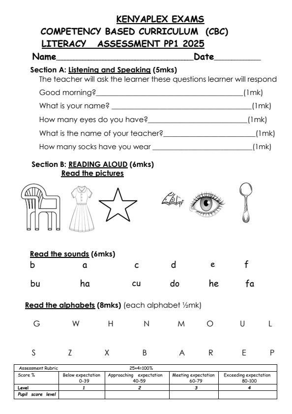 Preview page PP1-Literacy-Activities-End-of-Term-1-Examination-2025_3742_0.jpg