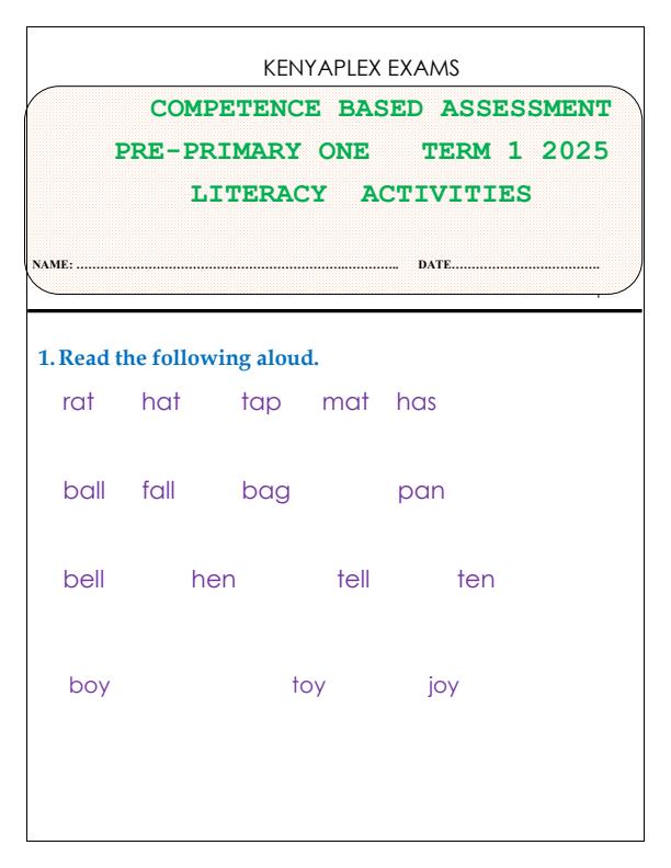 Preview page PP1-Literacy-Activities-Term-1-Opener-Exam-2025_3440_0.jpg