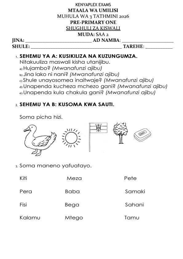 Preview page PP1-Shughuli-za-Kiswahili-End-Term-3-Exam-2026_7149_0.jpg
