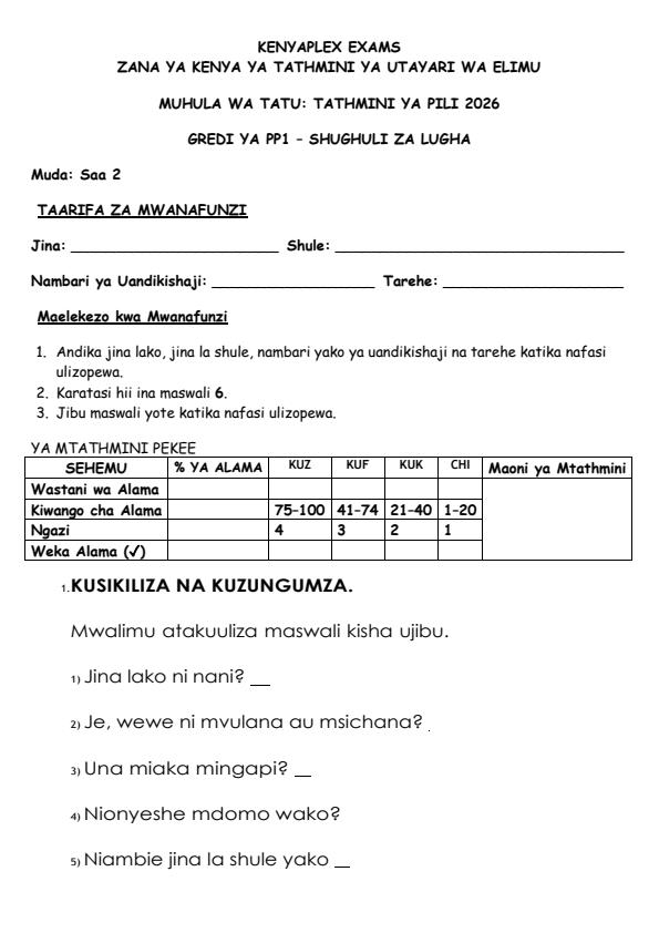 Preview page PP1-Shughuli-za-Lugha-End-Term-3-Exam-2026_6856_0.jpg