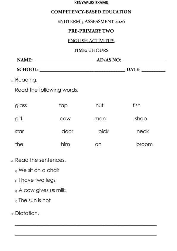 Preview page PP2-English-End-Term-3-Set-2-Exam-2026_7139_0.jpg