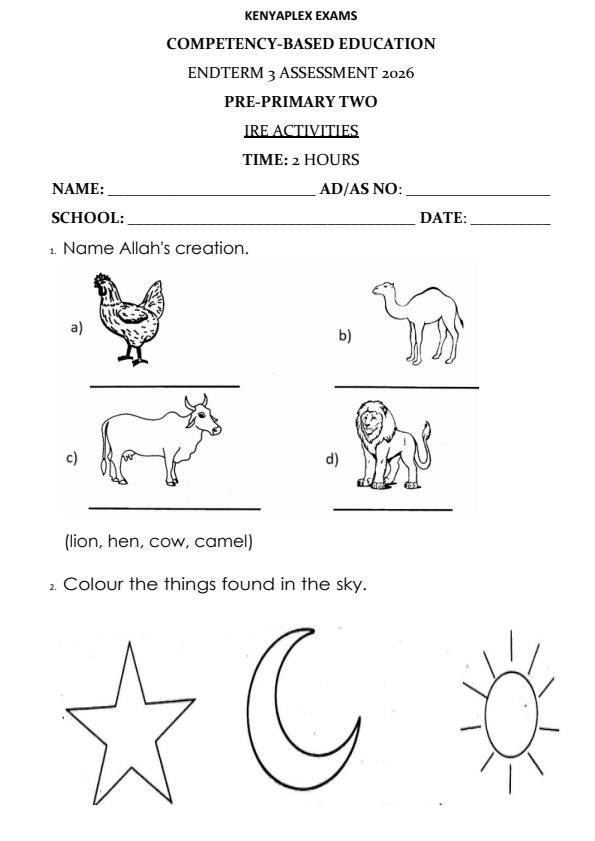 Preview page PP2-Islamic-Religious-Education-End-Term-3-Set-2-Exam-2026_7141_0.jpg