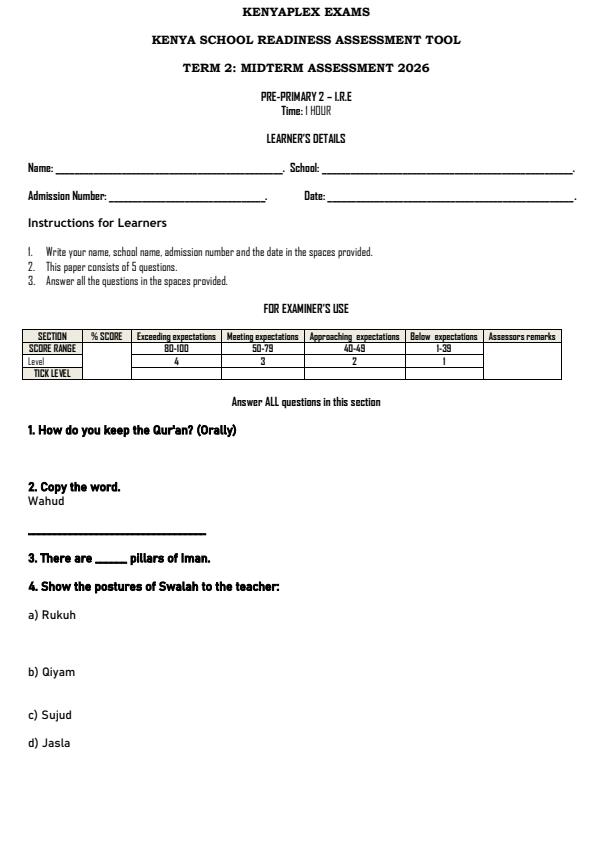 Preview page PP2-Islamic-Religious-Education-Mid-Term-2-Exam-2026_5784_0.jpg