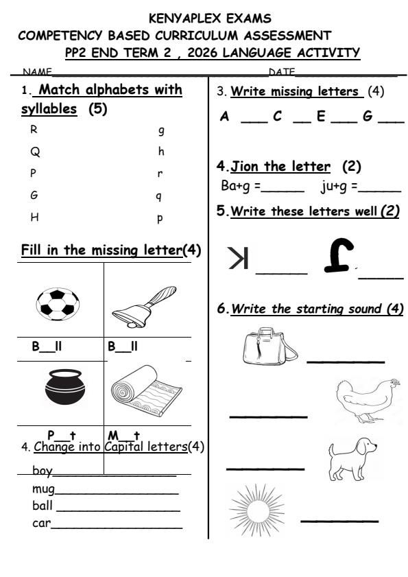 Preview page PP2-Language-Activity-July-Assessment-Examination-2026_6302_0.jpg