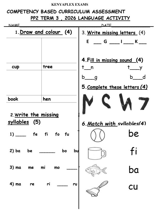 Preview page PP2-Language-Activity-September-Assessment-Examination-2026_6684_0.jpg