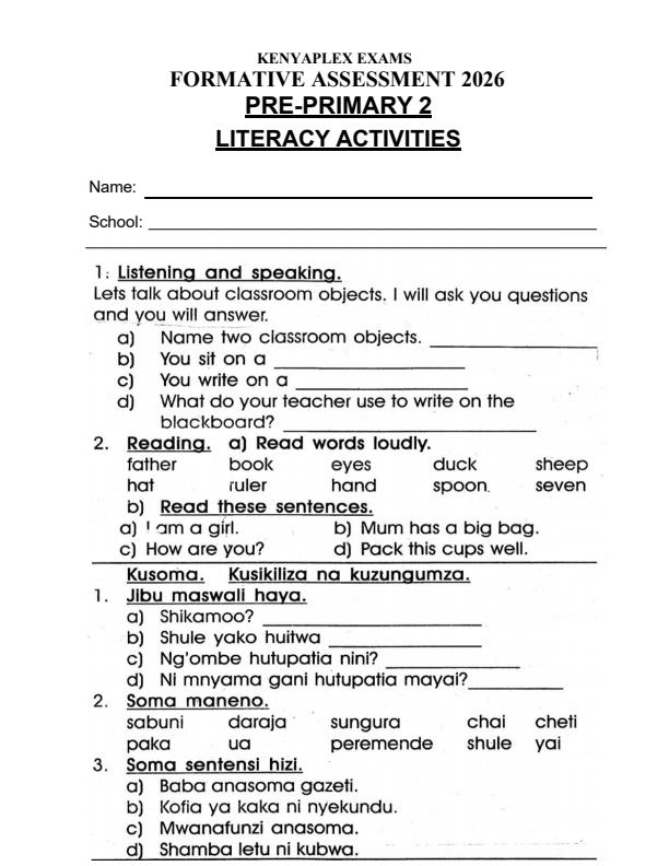 Preview page PP2-Literacy-Activities-Term-2-Opener-Exam-2026_5530_0.jpg