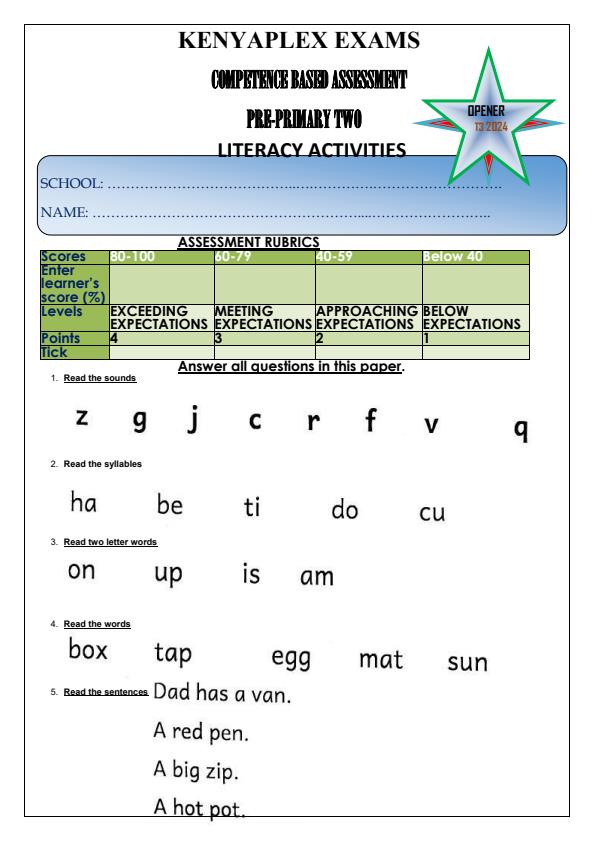 Preview page PP2-Literacy-Activities-Term-3-Opener-Exam-2024_2944_0.jpg