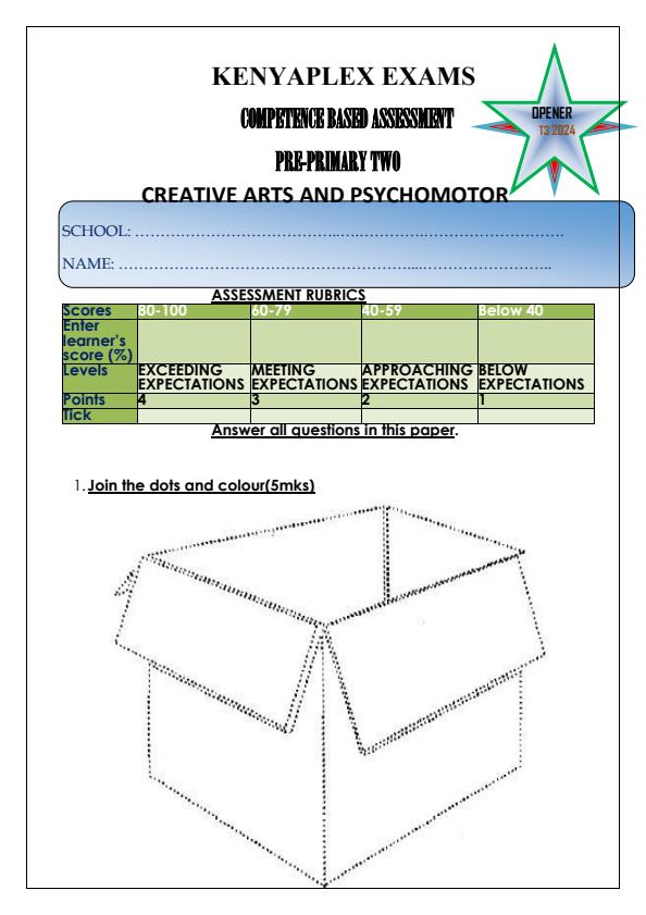 Preview page PP2-Psychomotor-and-Creative-Activities-Term-3-Opener-Exam-2024_2939_0.jpg