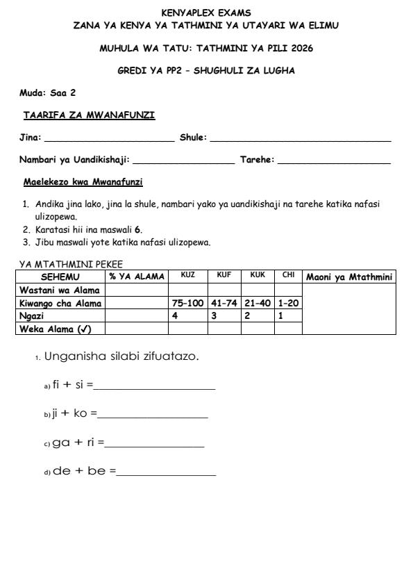 Preview page PP2-Shughuli-za-Lugha-End-Term-3-Exam-2026_6865_0.jpg