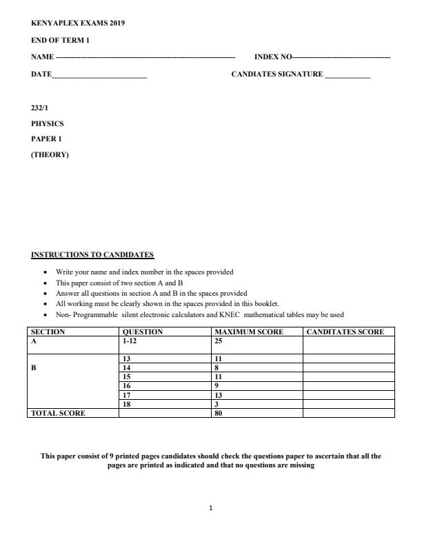 Preview page Physics-Form-3-End-of-Term-1-Paper-1-Examination-2019_77_0.jpg