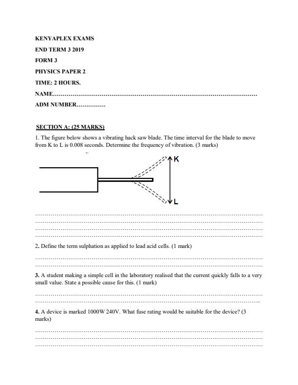 Preview page Physics-Form-3-End-of-Term-3-Paper-2-Examination-2019_372_0.jpg