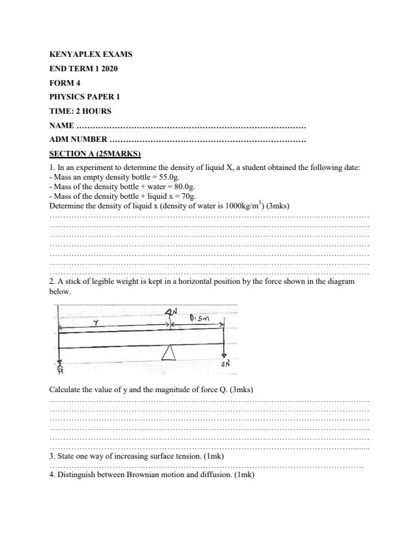 Preview page Physics-Paper-1-Form-4-End-of-Term-1-Examination-2020_702_0.jpg