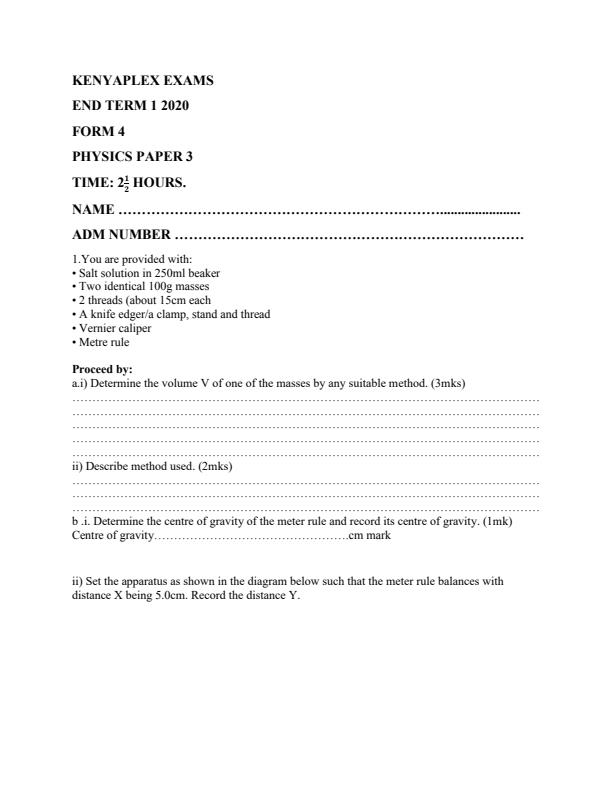 Preview page Physics-Paper-3-Form-4-End-of-Term-1-Examination-2020_704_0.jpg