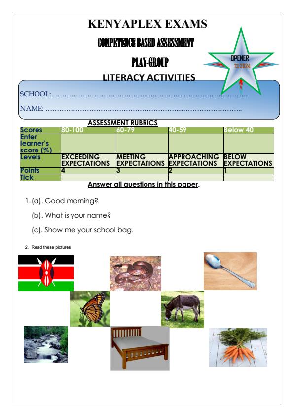 Preview page Play-Group-Literacy-Activities-Term-3-Opener-Exam-2024_2928_0.jpg