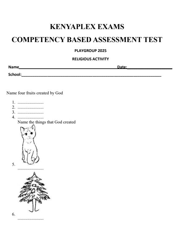 Preview page Playgroup-CRE-Activities-End-of-Term-3-Exam-2025_4772_0.jpg