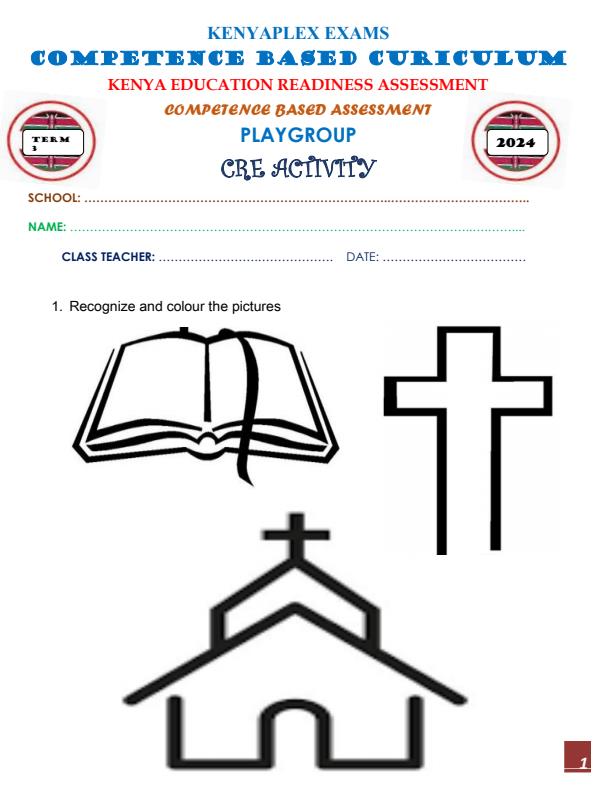 Preview page Playgroup-CRE-Activities-Mid-Term-3-Exam-2024_3125_0.jpg