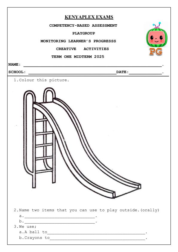 Preview page Playgroup-Creative-Activities-Mid-Term-1-Exam-2025_3589_0.jpg
