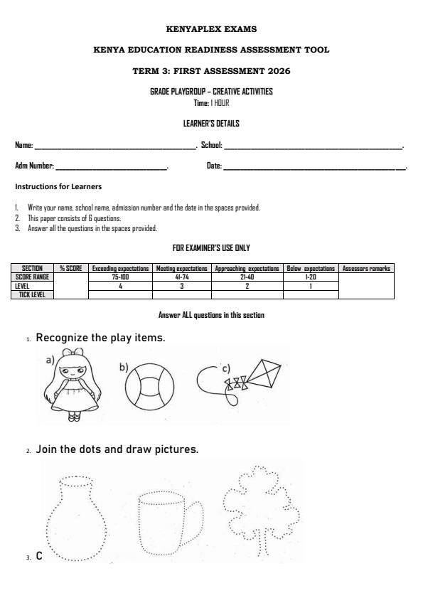 Preview page Playgroup-Creative-Activities-Term-3-Opener-Exam-2026_6435_0.jpg